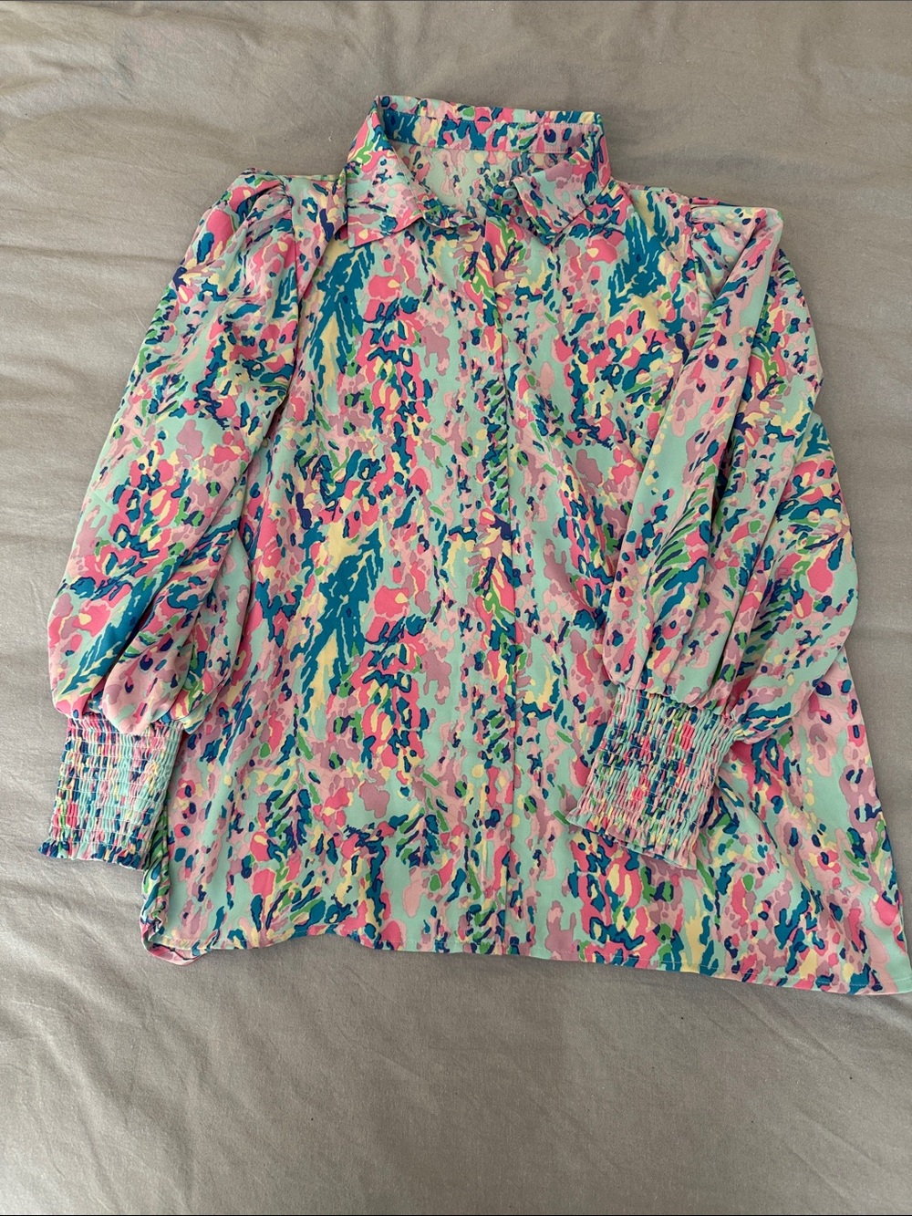Women's Pastel Abstract Print Blouse - Multi